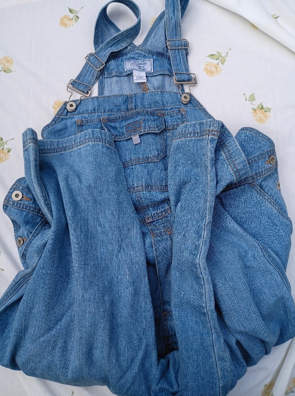 Maternity Blue Denim Women’s Jean Overalls with Adjustable Straps